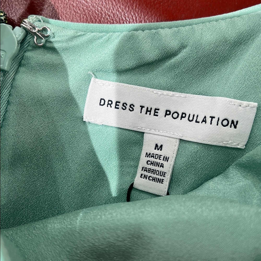 Dress the Population Green & Lime Floral Sequin Midi Dress - Picture 3 of 6